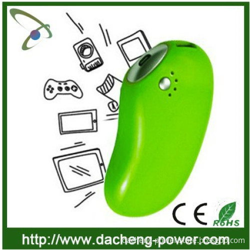 Newly design Pea shaped external portable power bank 5200mAH
